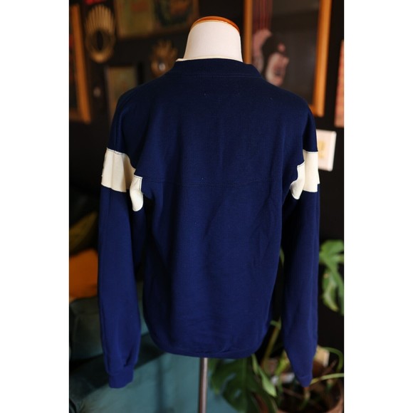 Vintage Premier International Woman's Elk/ Bear Patches Blue Sweater S - Picture 12 of 14